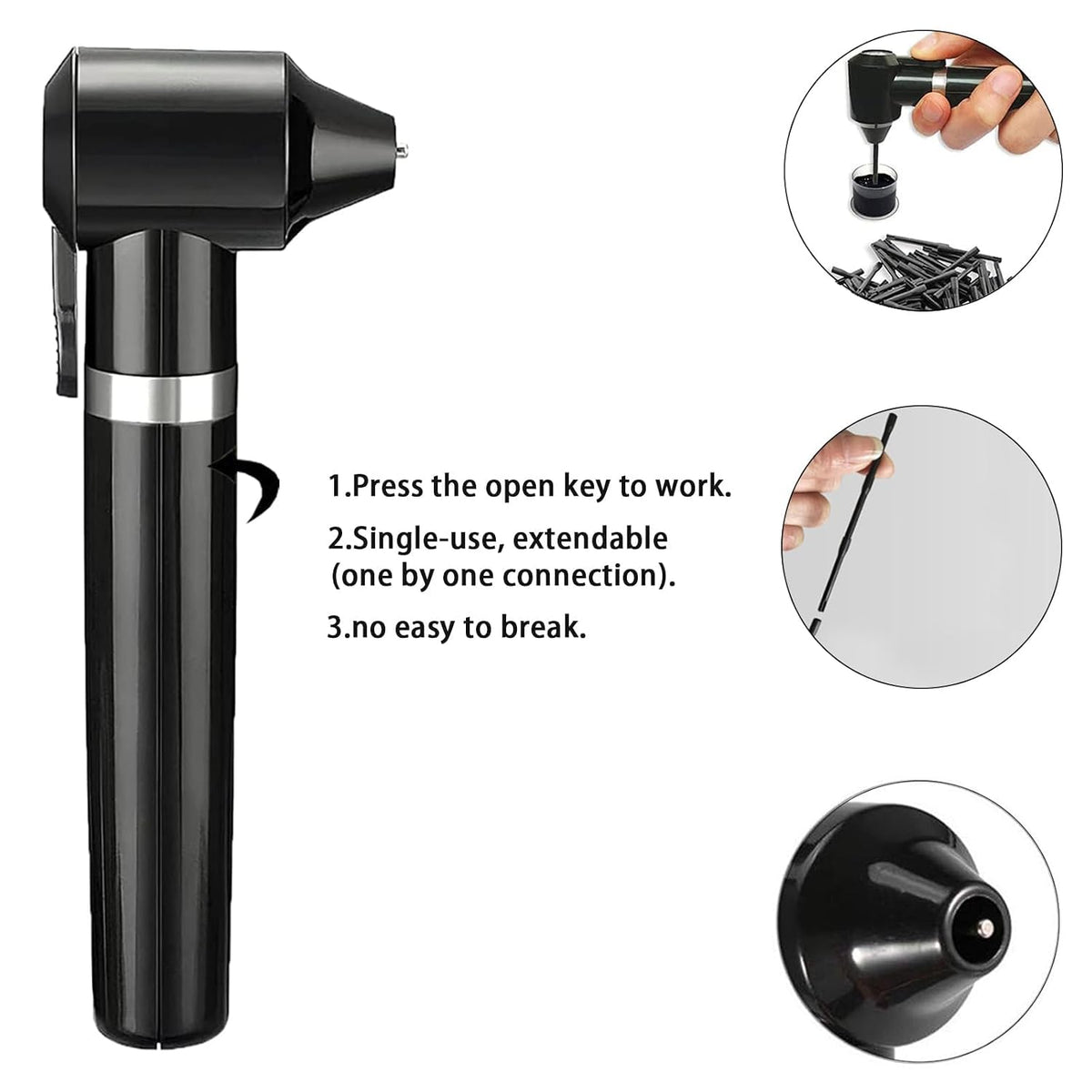 BICUMY Electric Tattoo Ink Mixer with 100 Mixing Sticks Black