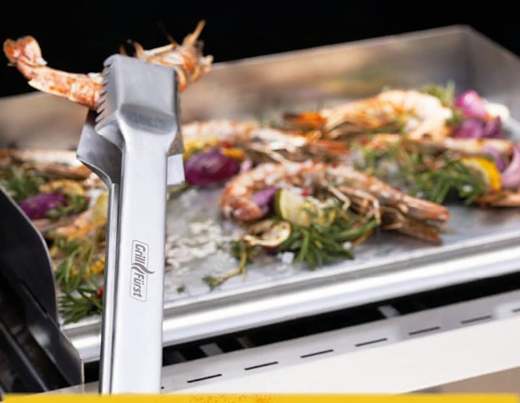 Grillfürst Premium Stainless Steel BBQ Tongs with Spatula Head 50cm