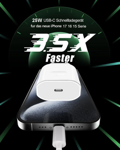 ANVSI 25W USB‑C Fast Charger with 1.5‑m Cable - Gomix Brands Outlet
