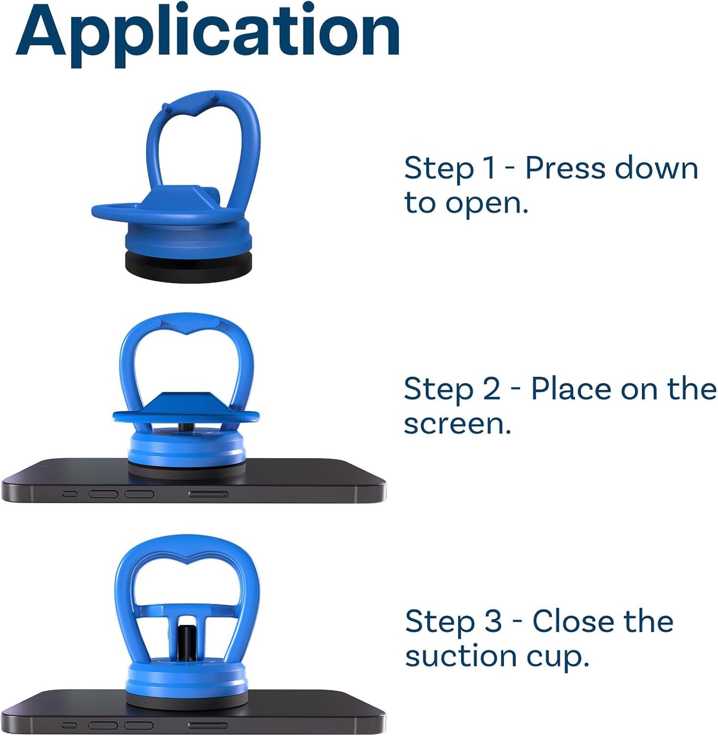 MMOBIEL Suction Cups 2 Pack, 22 lb Heavy Duty Vacuum Lifter, Blue