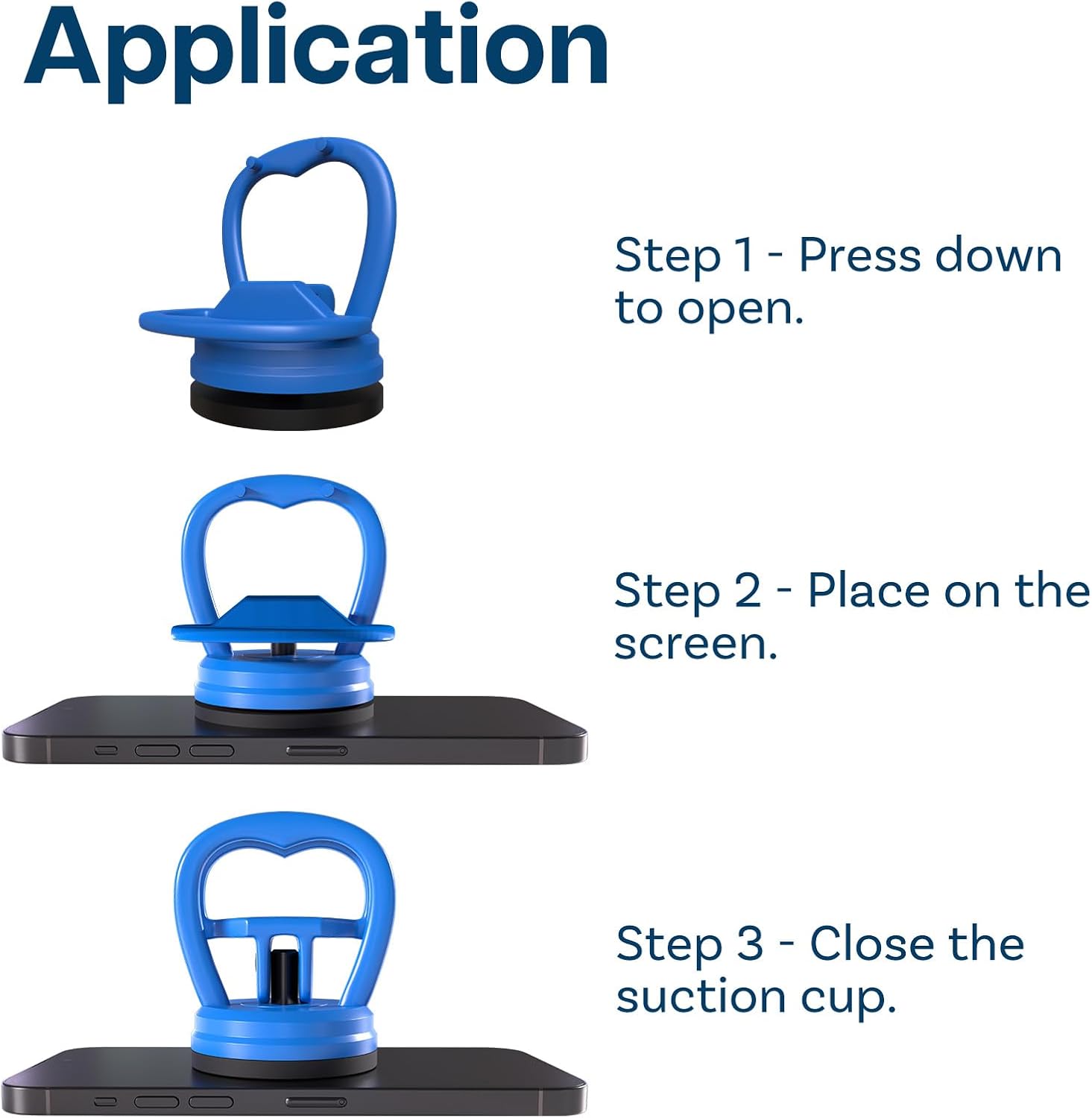 MMOBIEL Suction Cups 2 Pack, 22 lb Heavy Duty Vacuum Lifter, Blue