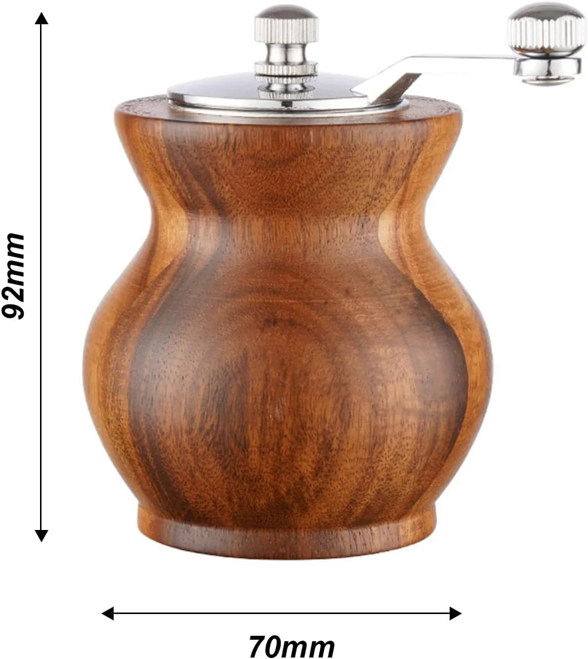 Yuehuamech Wooden Hand Crank Pepper Grinder with Adjustable Coarseness - Gomix Brands Outlet