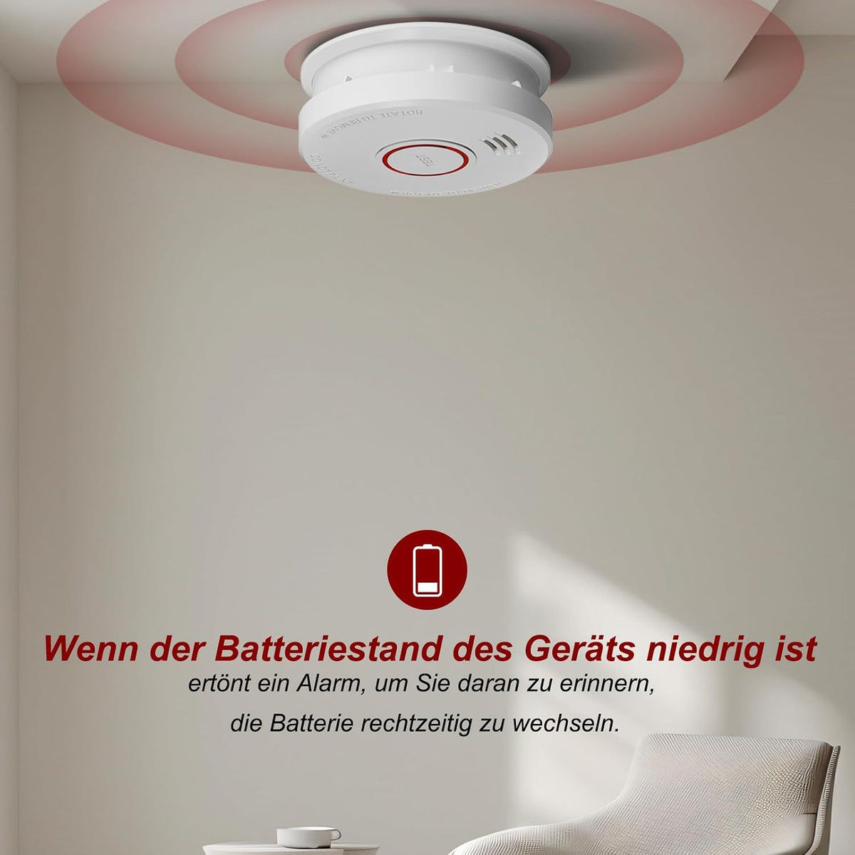 Welite TSS910 Photoelectric Smoke Detector Alarm