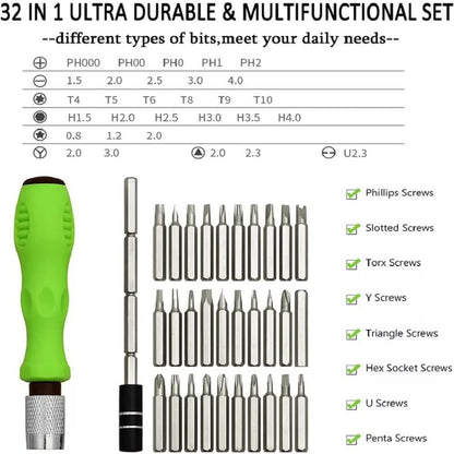 32-in-1 Precision Magnetic Screwdriver Set: Mini Repair Tool Kit for Electronics