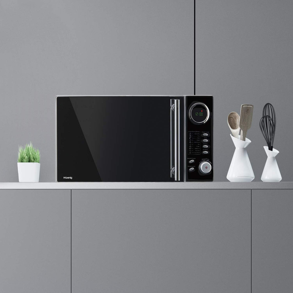 H.Koenig VIO9 Combination Microwave Grill Oven 25L Black