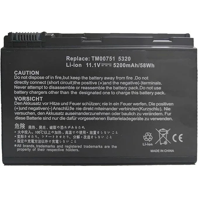 GRAPE32 11.1V 5200mAh Laptop Battery Replacement for Acer TravelMate Extensa - Gomix Brands Outlet