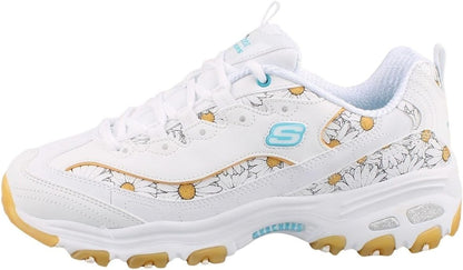 Skechers D'Lites Daisy Dream Women's Floral Synthetic Leather Sneaker