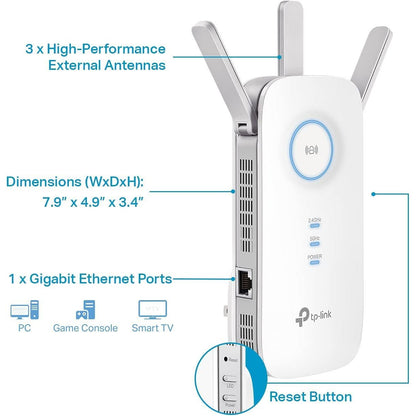 TP-Link AC1900 Dual-Band WiFi Extender RE550 2800sqft Coverage