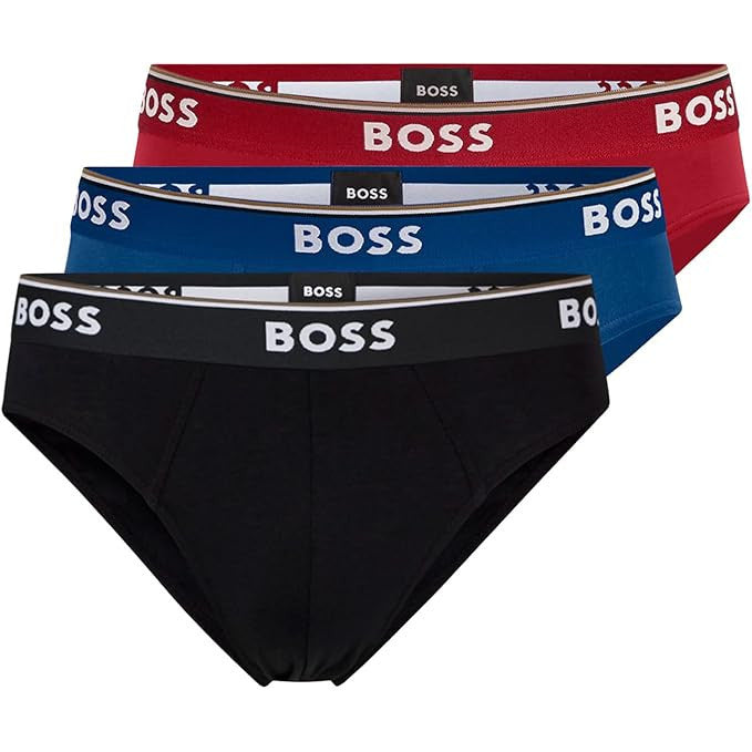 BOSS Men's 3-Pack Classic Cotton Briefs – Soft Stretch Comfort