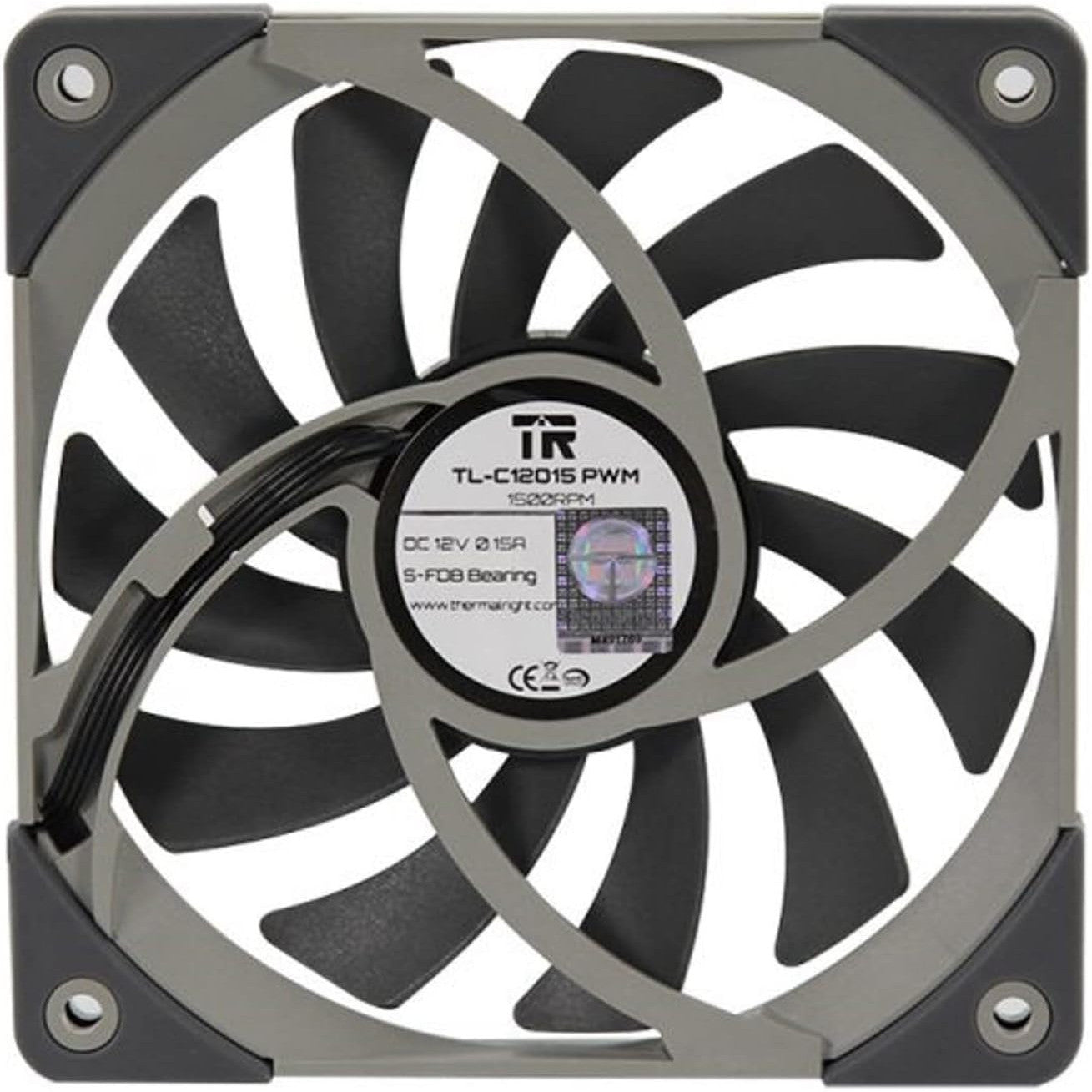 Thermalright TL-C12015 12cm Square Fan, 15mm Thin, 52CFM, 24dBA Black