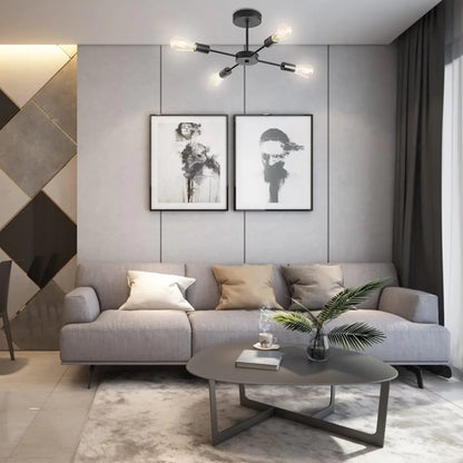 ANWIO Black 4-Way Sputnik Ceiling Light Modern Fixture - Gomix Brands Outlet