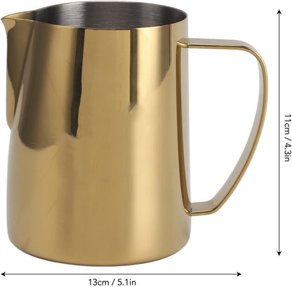 Coffee Milk Cup Easy Control Multipurpose Frothing Pitcher Golden 600ml