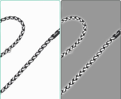 Reflective Dog Leash - 8.2 ft Adjustable Dual Clip Lead