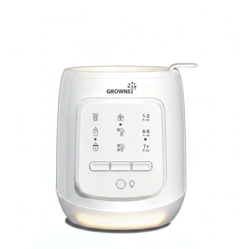 GROWNSY 9-in-1 Nutri Baby Bottle Warmer Fast Water Bath Breastmilk Formula Warmer Beige