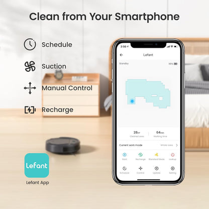 Lefant M210P Robot Vacuum Cleaner with Remote Control