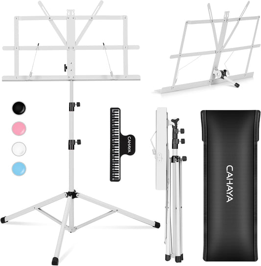 CAHAYA Portable Sheet Music Stand - Lightweight, Adjustable, with Carrying Bag