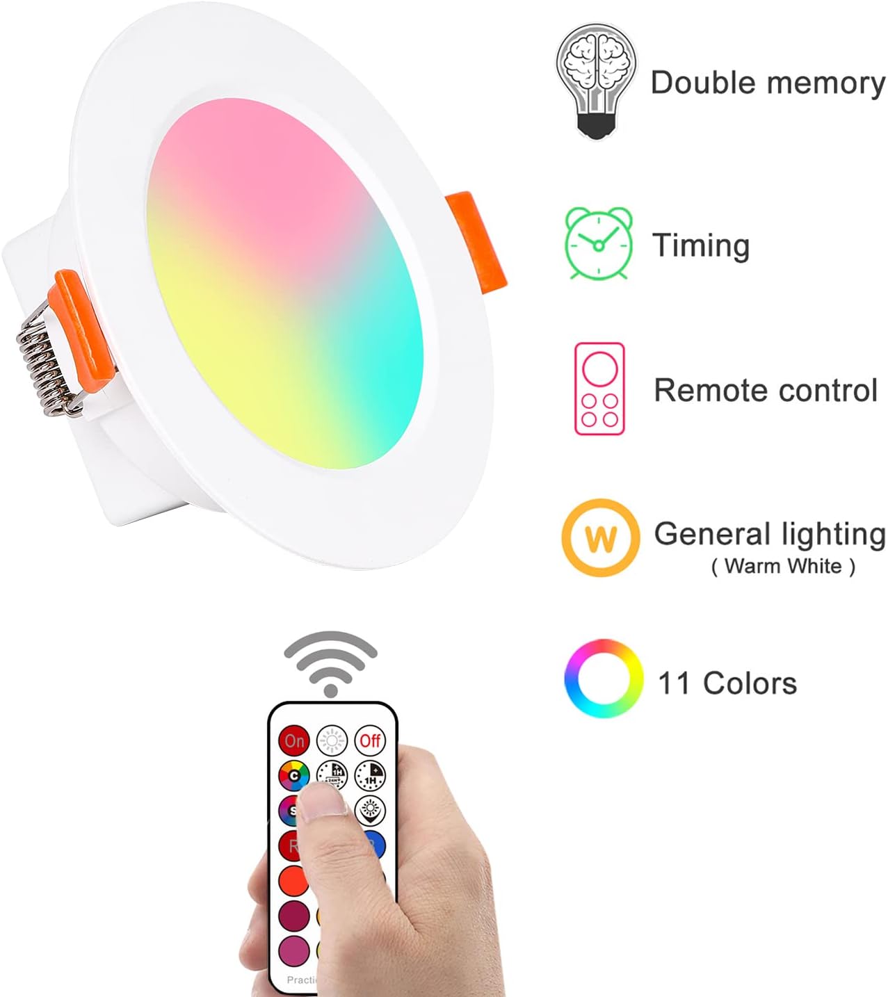 ChangM RGB LED Recessed Spotlight 6x5W Warm White Rotatable