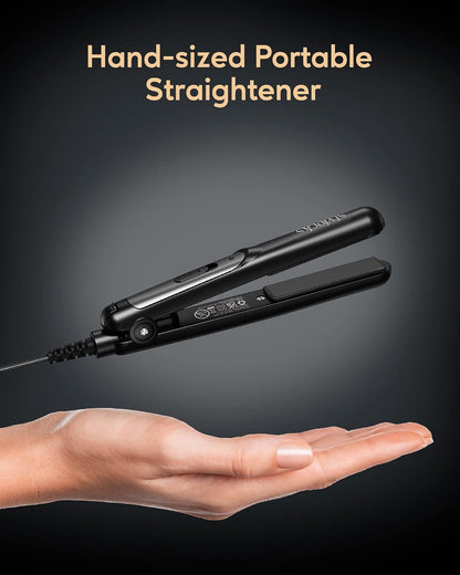 Stylocks Mini Hair Straightener Ceramic Travel Flat Iron Black