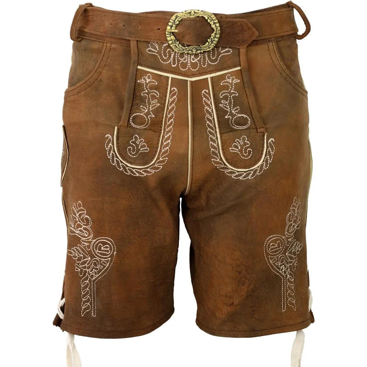 Traditional Kids Leather Lederhosen with Belt by Jakob Braun - Gomix Brands Outlet