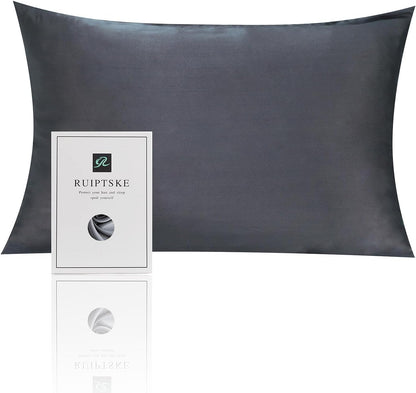 Luxurious Dark Grey 22 Momme Silk Pillowcase with Zipper