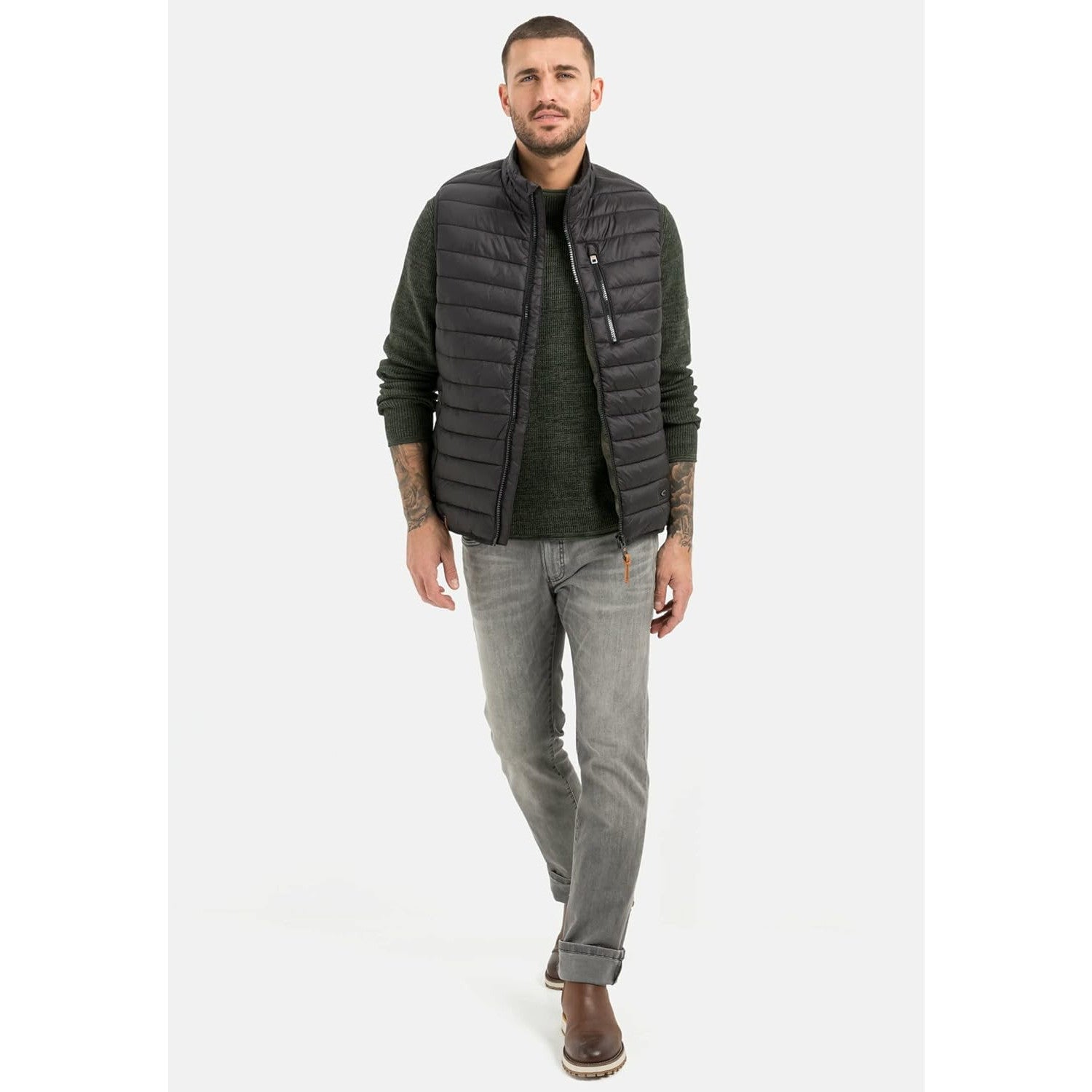 Camel Active Men's Black Insulated Vest 460210/9E52 – Lightweight Outdoor Wear