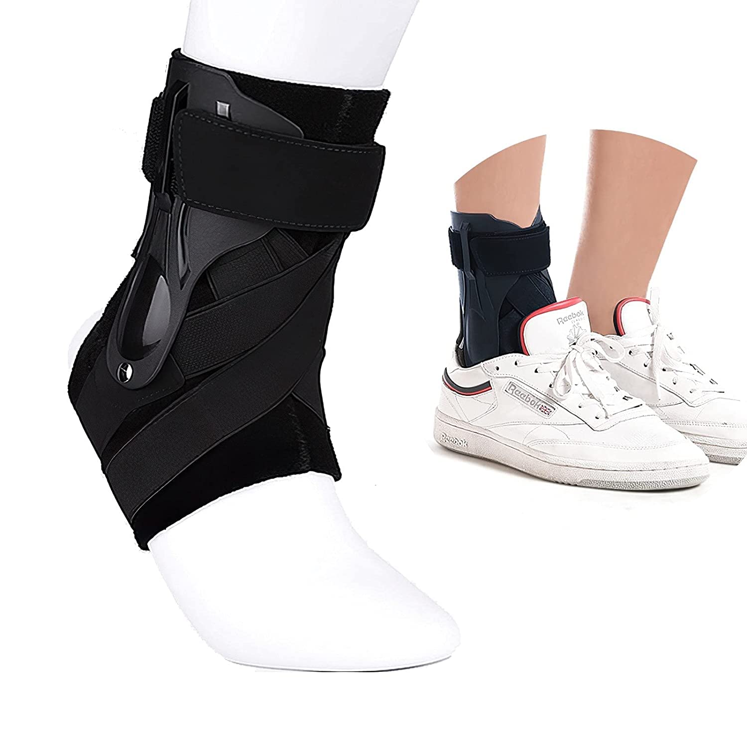 Premium Ankle Support Brace with Stabilizers for Injury Recovery and Pain Relief