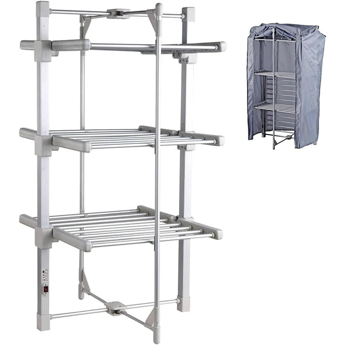 Novostyl Heated Deluxe 3‑Tier Tower Airer with Energy‑Saving Cover