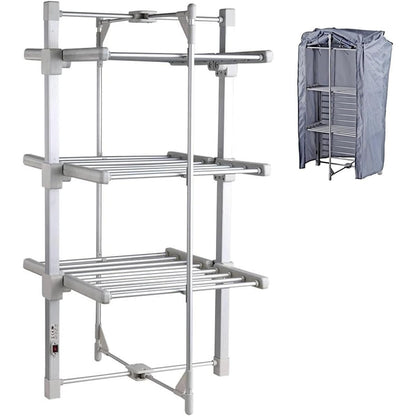 Novostyl Heated Deluxe 3‑Tier Tower Airer with Energy‑Saving Cover