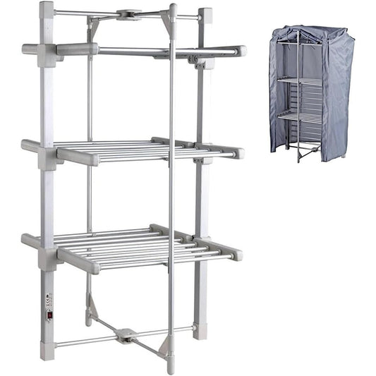 Novostyl Heated Deluxe 3‑Tier Tower Airer with Energy‑Saving Cover