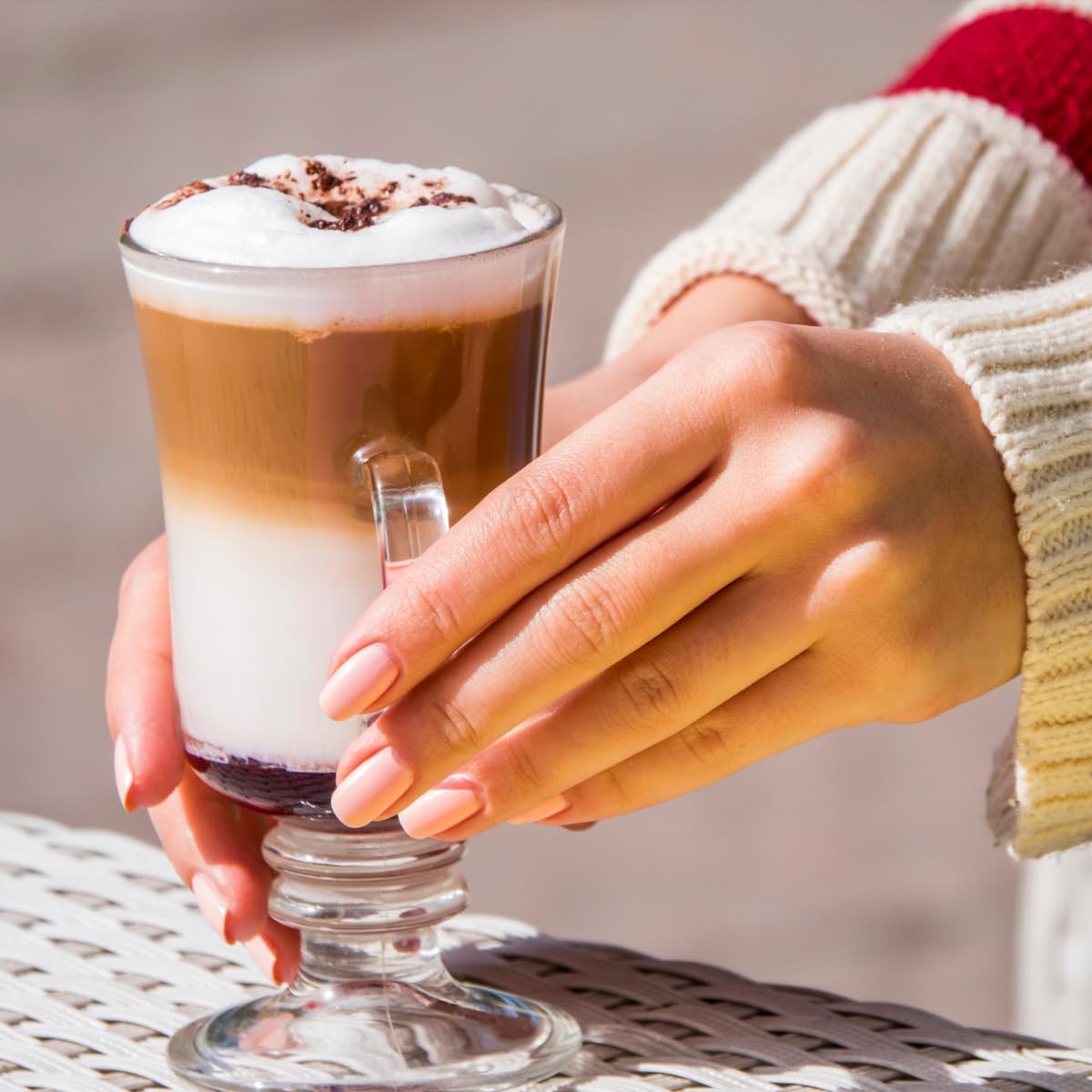 Premier Irish Coffee Glass Set of Four, Elegant Clear Glasses