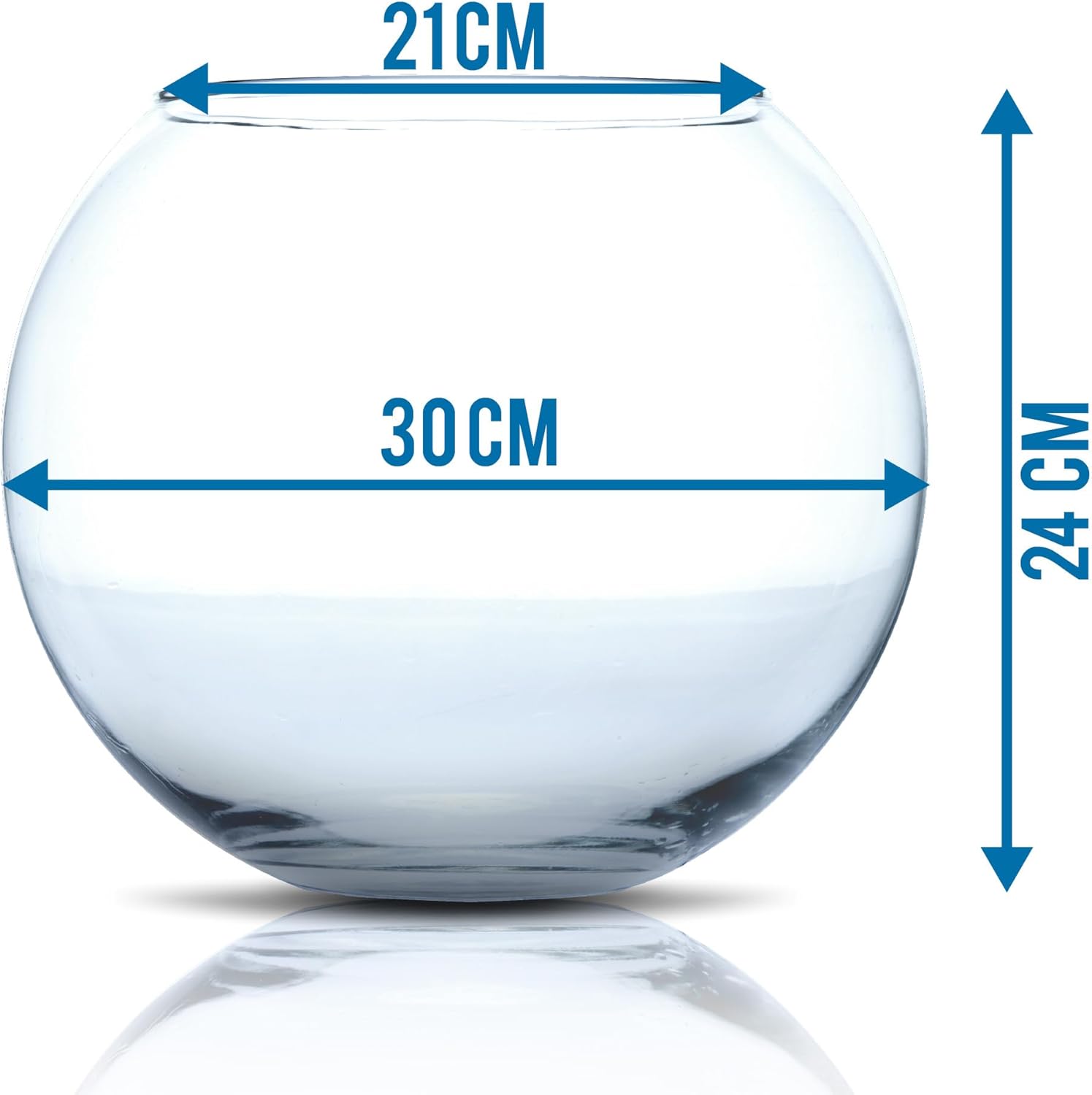 Amtra Crystal Globe 30cm Transparent Fishbowl – 10L Hand‑Blown Glass Aquarium
