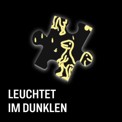 KOSMOS 697983 Dino Crime Puzzle 200-Piece Glow-in-the-Dark Mystery