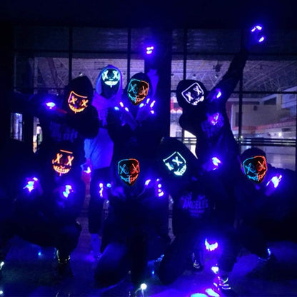 DWTECH LED Purge Halloween Mask with Bright Light Effects