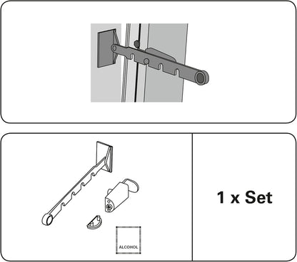 Gardinia Adjustable Tilting Window Lock White Plastic 4‑Position