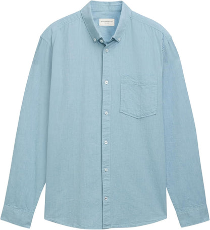 Tom Tailor Men's Regular Fit Shirt with Logo Embroidery