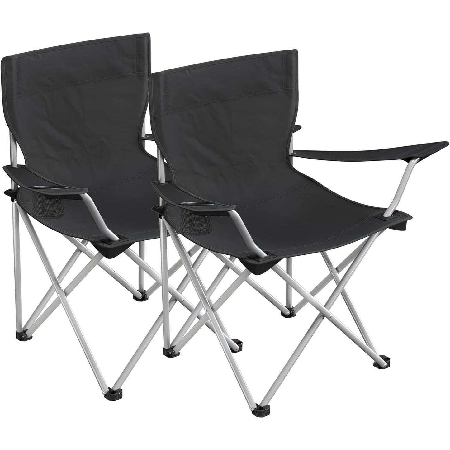SONGMICS Portable Folding Camping Chair Set with Armrests