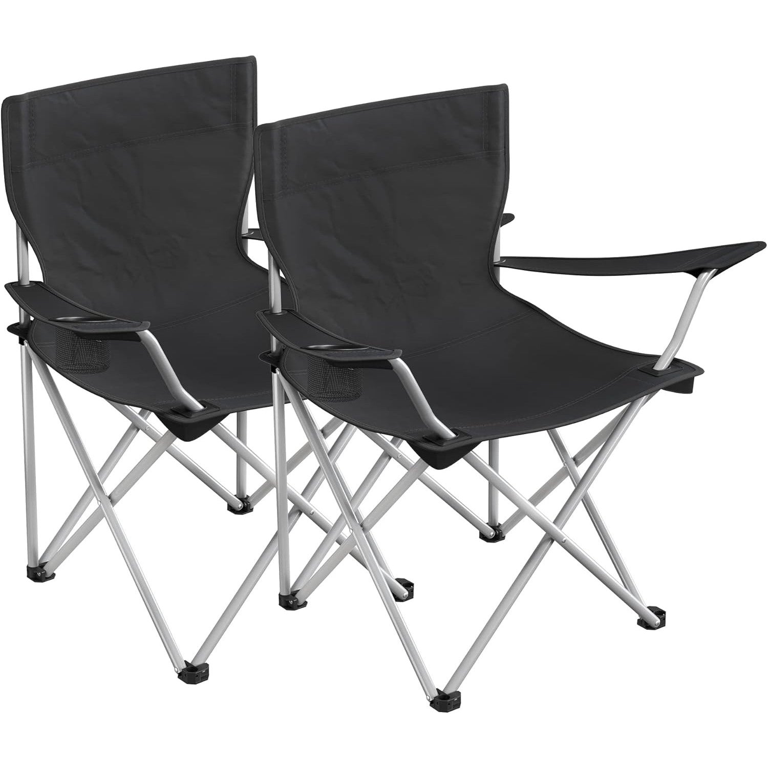 SONGMICS Portable Folding Camping Chair Set with Armrests