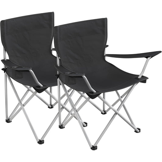 SONGMICS Portable Folding Camping Chair Set with Armrests