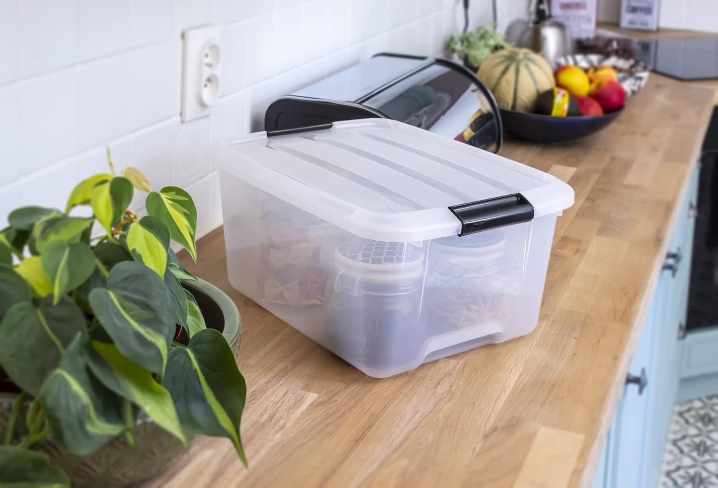 Iris Ohyama Top Box Transparent Storage 15L