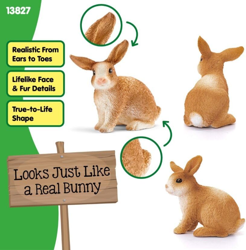Schleich Farm World 13827 Rabbit Figurine