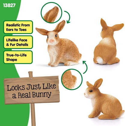Schleich Farm World 13827 Rabbit Figurine