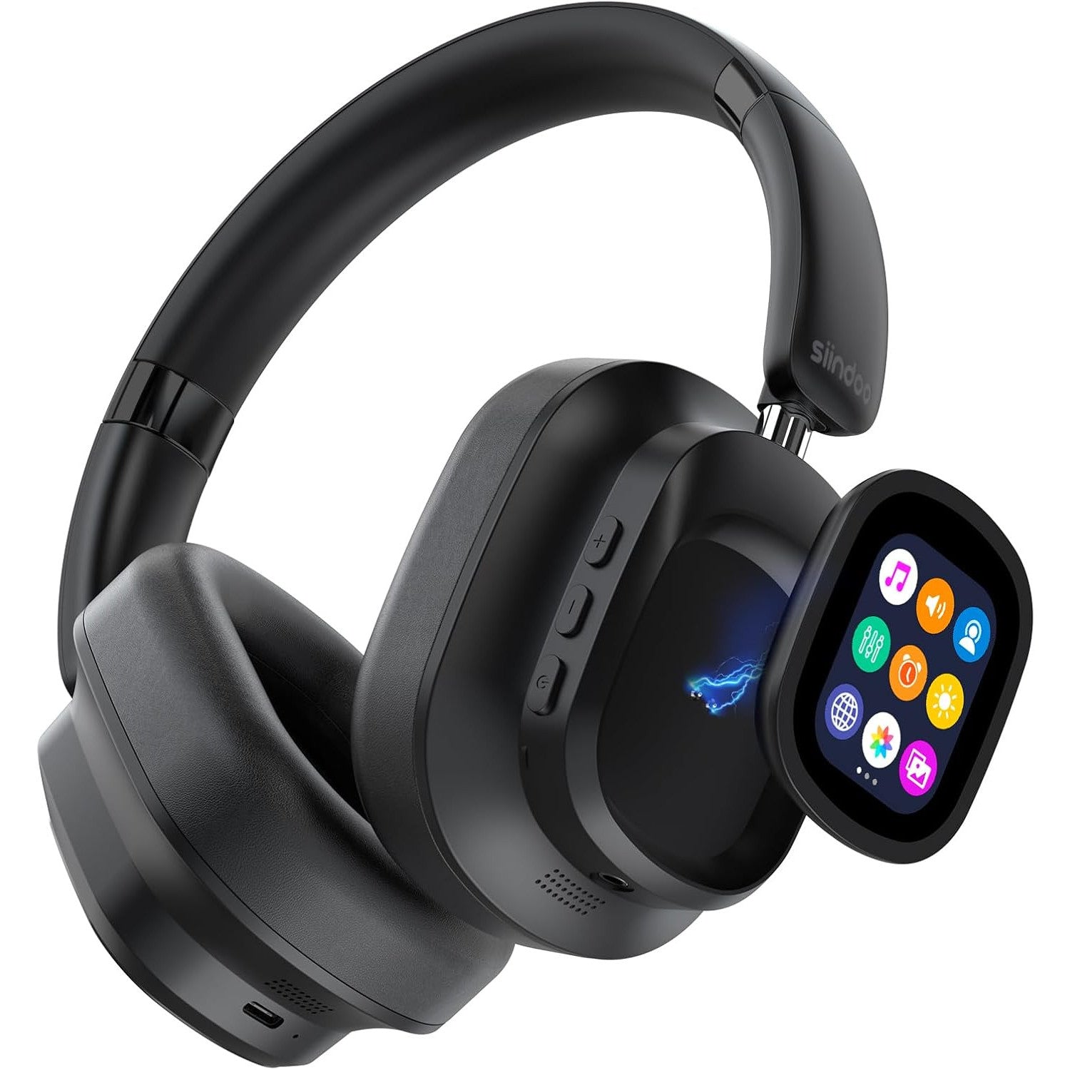 Siindoo JH-ANC930Plus Hybrid ANC Over-Ear Headphones with Touchscreen