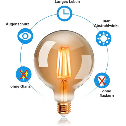 ExtraStar Vintage Edison LED Filament Bulb G95 4W Warm White - Gomix Brands Outlet