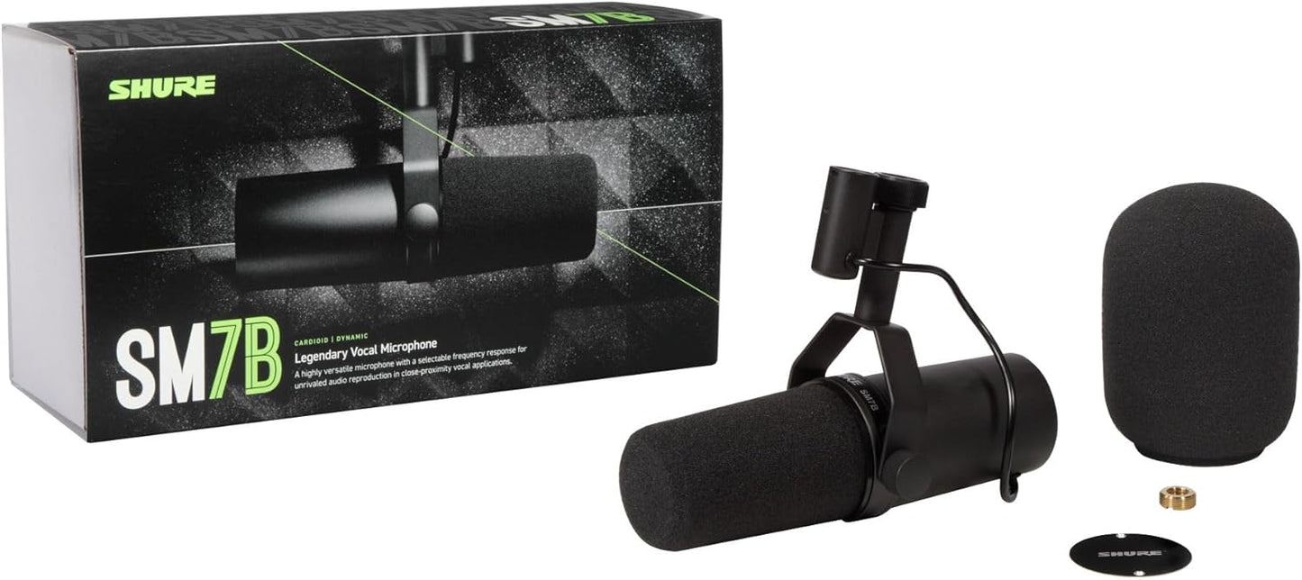 Shure SM7B Cardioid Dynamic Vocal Microphone for Podcasting & Recording