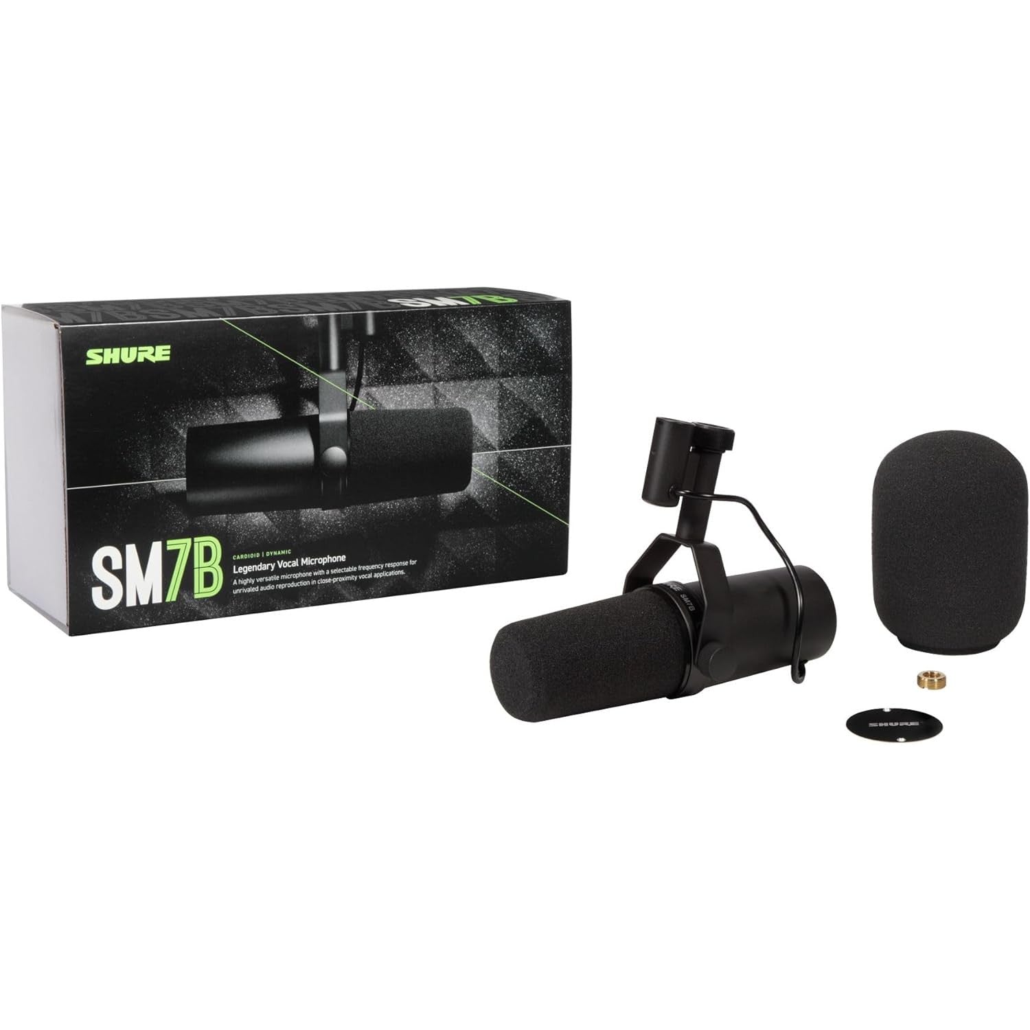 Shure SM7B Cardioid Dynamic Microphone for Podcasting and Recording