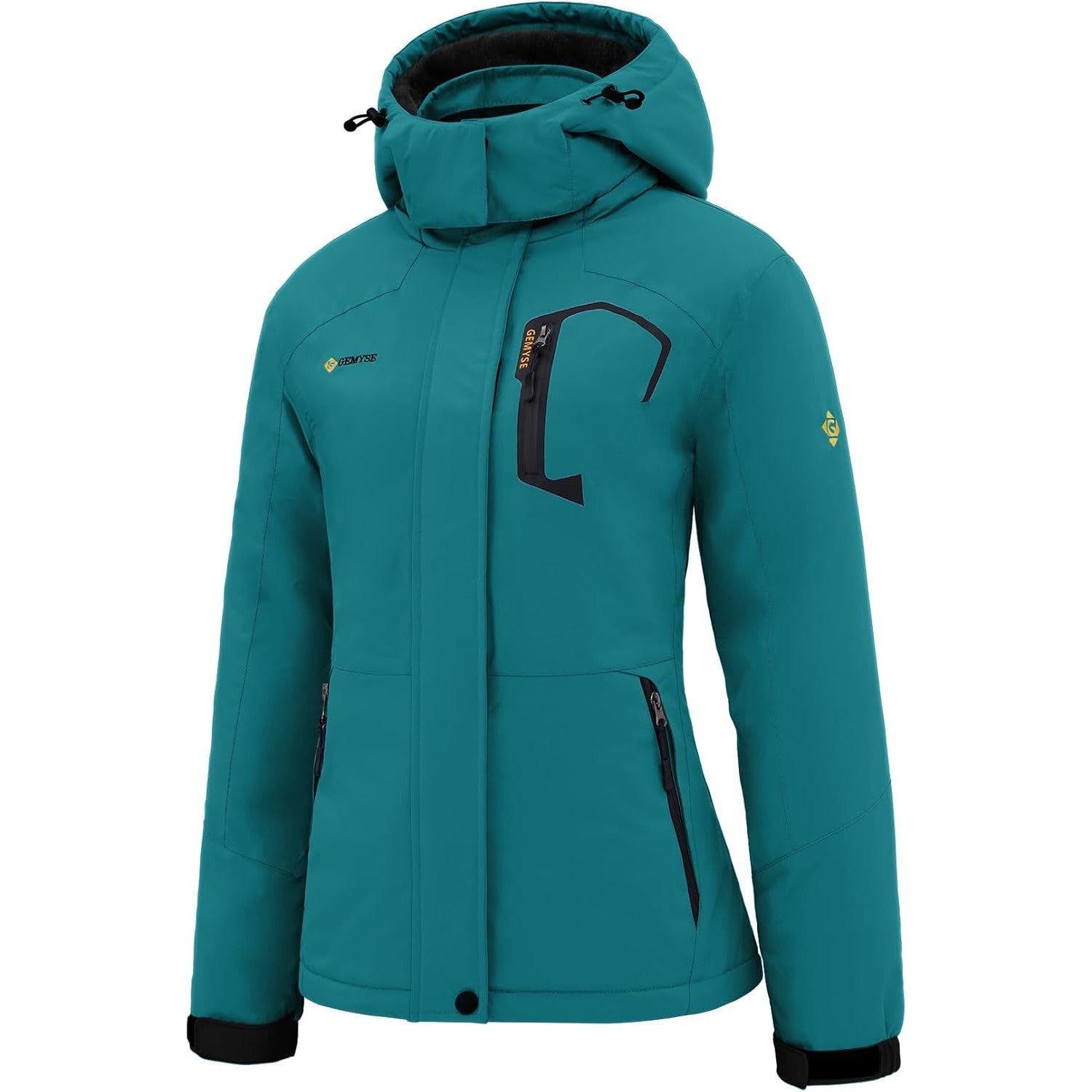 GEMYSE Women's Mountain Waterproof Ski Snow Jacket for Winter Activities