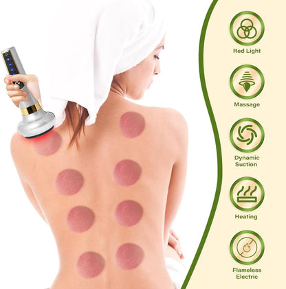 12-Level Intelligent Negative Pressure Cupping Massager – Portable Handheld Fat Reliever