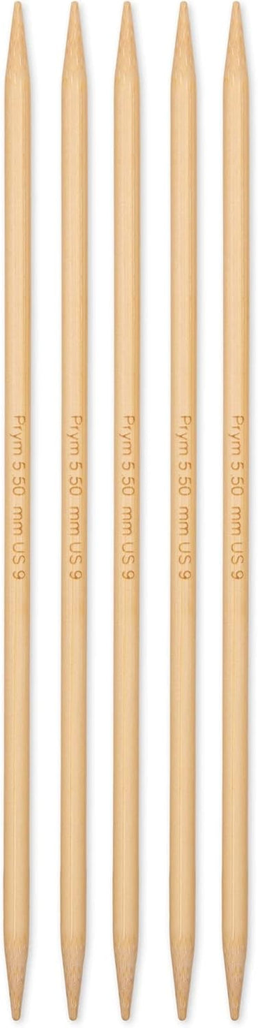 Prym 8-Inch Double Point Bamboo Knitting Needles, 5.5mm