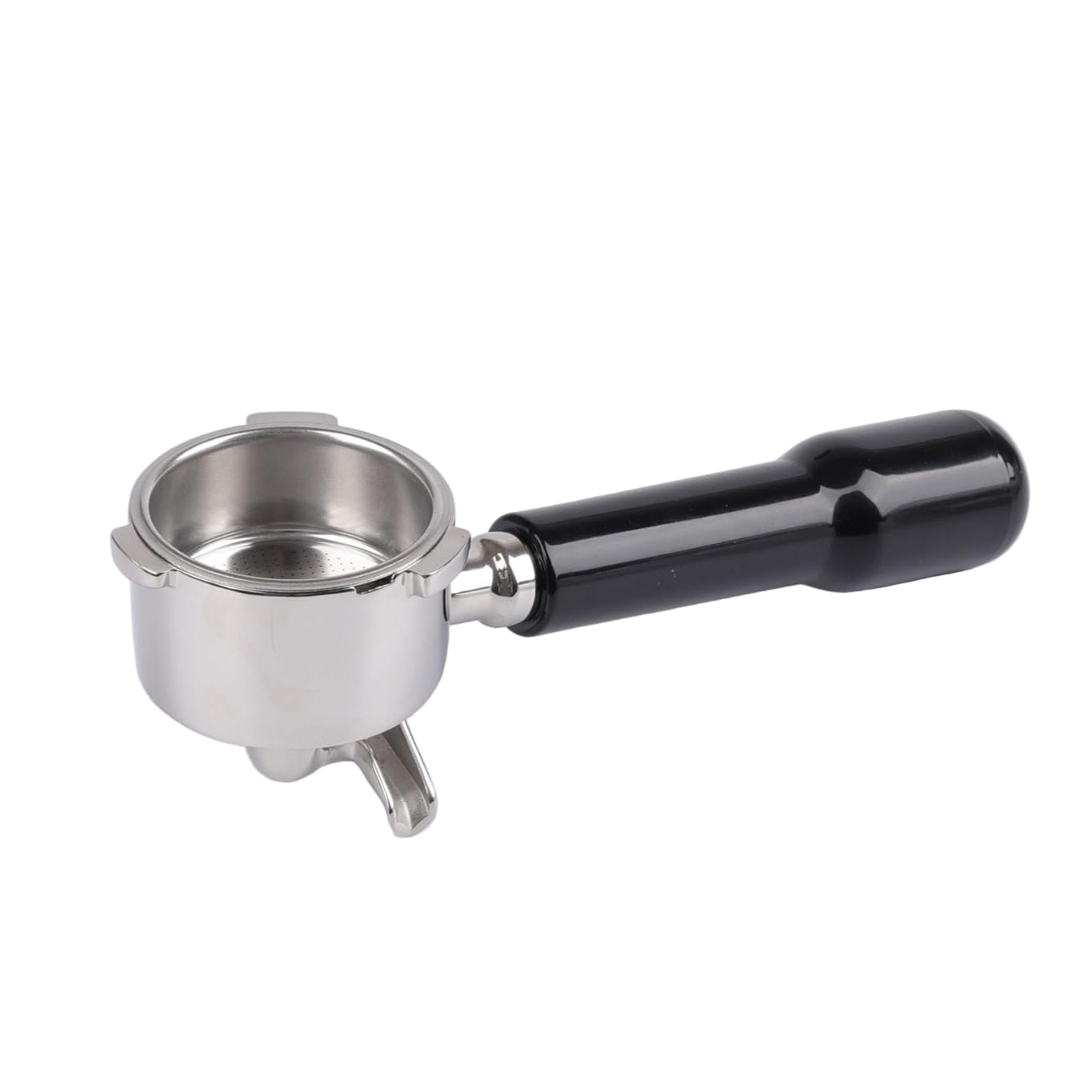 CAPFEI 51mm Triple-Ear Double Spout Portafilter for DeLonghi Dedica Black
