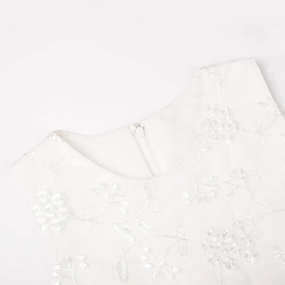 Elegant Embroidered Sleeveless Lace Ball Gown for Girls' Special Occasions 11-12 years - Gomix Brands Outlet